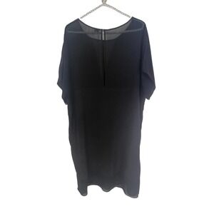 Aritzia Wilfred 100% Silk Black Mini Dress SZ M‎